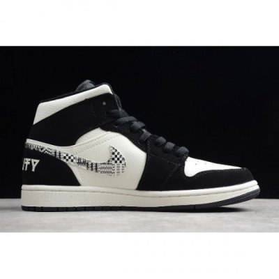 Nike Erkek Air Jordan 1 Mid Siyah / Gri Basketbol Ayakkabısı Türkiye - F4GFH29T